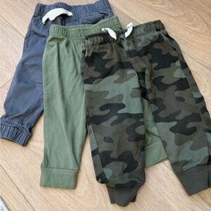 Carter's Gray, Green, and Camouflage Jogger Set